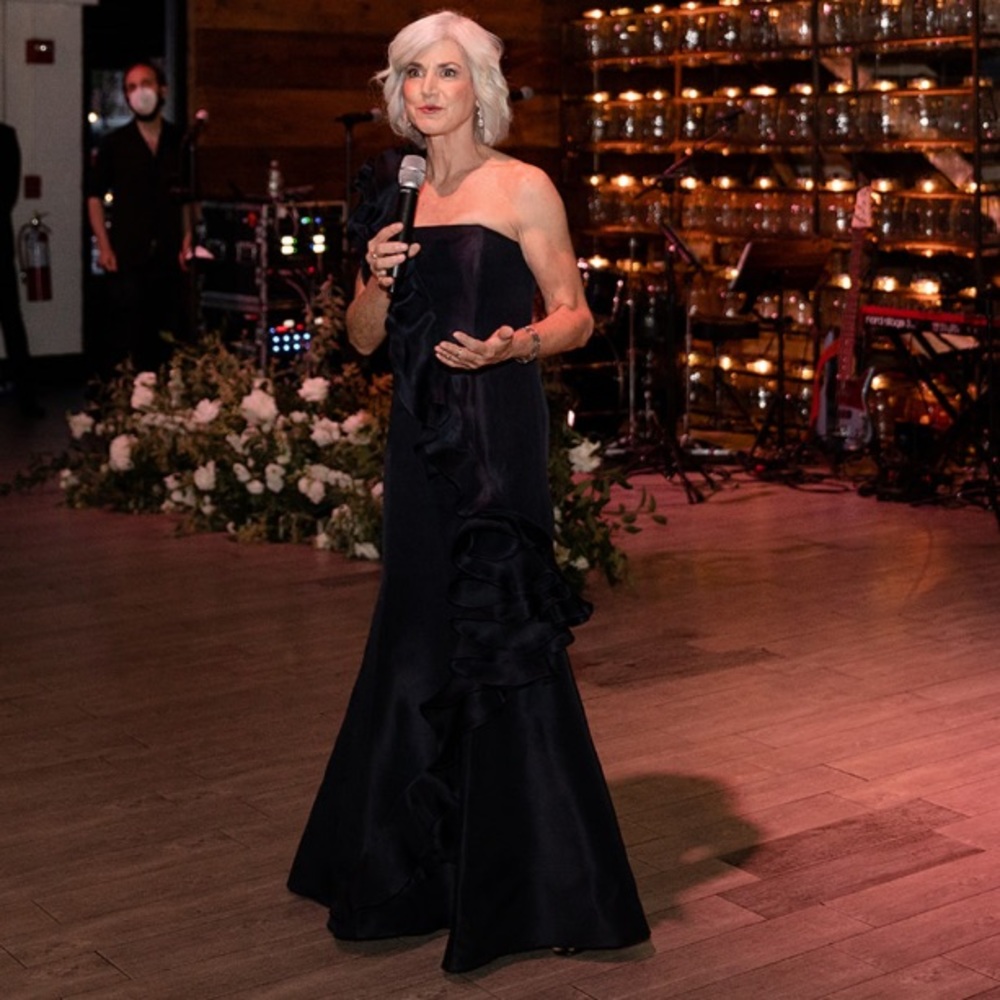 Custom Gown, Navy - Size 4 - image 4